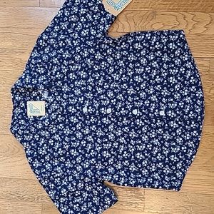 THEREABOUTS BRAND BOY'S BLUE SHORT SLEEVE FRONT BUTTON SHIRT SIZE XS 6/7